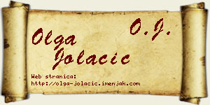 Olga Jolačić vizit kartica